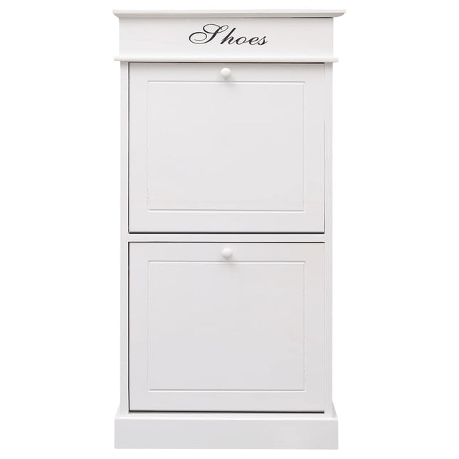 Scarpiera Bianca 50x28x98 cm in Legno di Paulownia