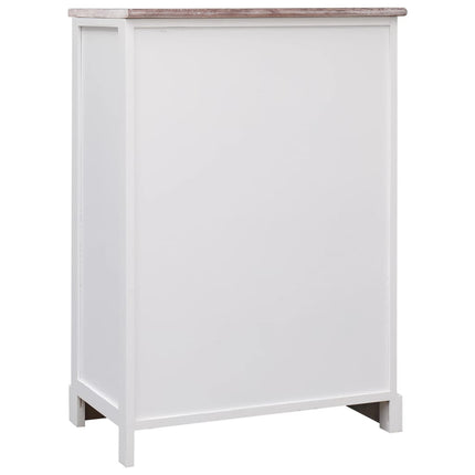 Credenza con 10 Cassetti Marrone 113x30x79 cm in Legno