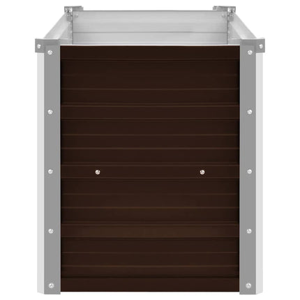 Letto Rialzato Giardino Marrone 160x40x45 cm in Acciaio Zincato