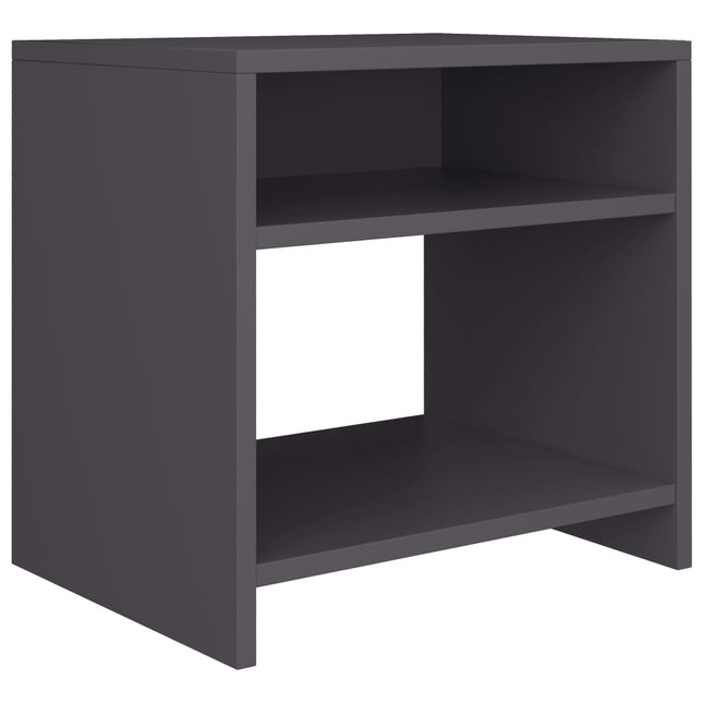 Comodino Grigio 40x30x40 cm in Legno Multistrato