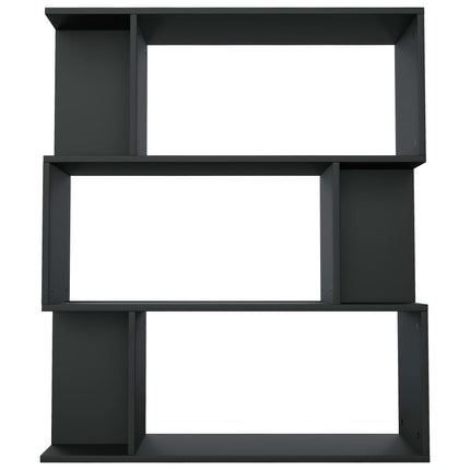 Libreria/Divisorio Nero 80x24x96 cm in Legno Multistrato