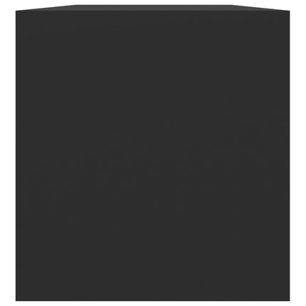 Contenitore per Vinili Nero 71x34x36 cm in Legno Multistrato