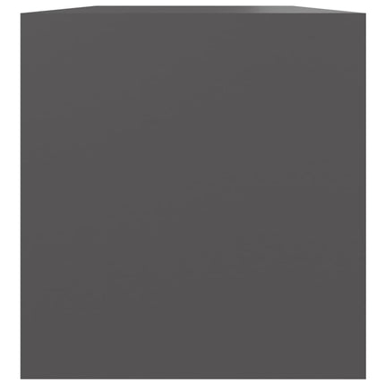 Contenitore per Vinili Grigio 71x34x36 cm in Legno Multistrato