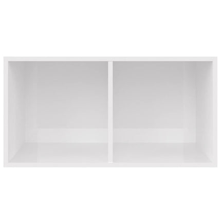 Contenitore per Vinili Bianco Lucido 71x34x36 cm in Multistrato
