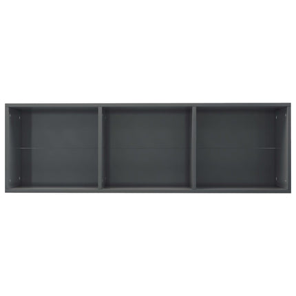 Libreria/Mobile TV Grigio Lucido 36x30x114 cm Legno Multistrato
