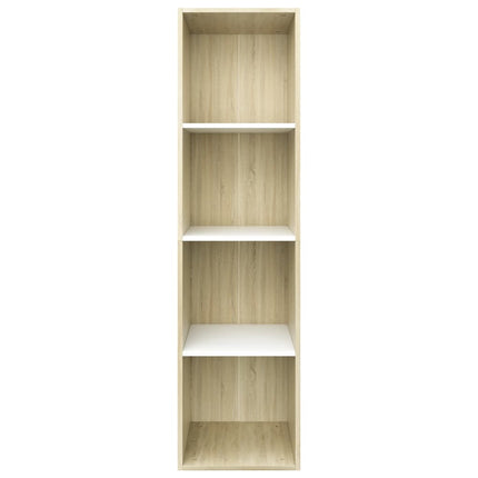 Libreria/Mobile TV Bianco Rovere Sonoma 36x30x143cm Multistrato