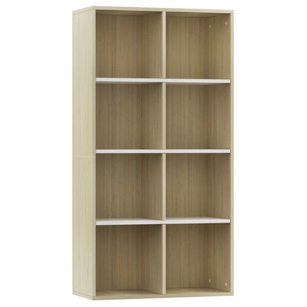 Libreria/Credenza Bianca Rovere Sonoma 66x30x130 cm Multistrato
