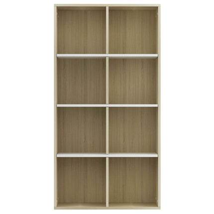 Libreria/Credenza Bianca Rovere Sonoma 66x30x130 cm Multistrato