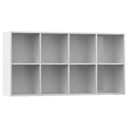 Libreria/Credenza Bianco Lucido 66x30x130 cm Legno Multistrato