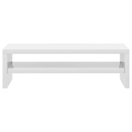 Supporto Monitor Bianco Lucido 42x24x13 cm in Legno Multistrato