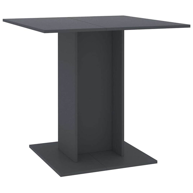 Tavolo da Pranzo Grigio 80x80x75 cm in Legno Multistrato