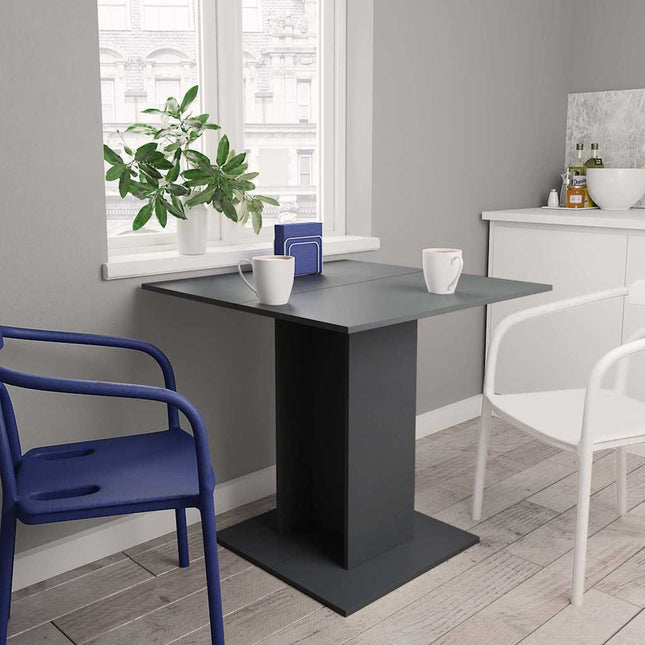 Tavolo da Pranzo Grigio 80x80x75 cm in Legno Multistrato