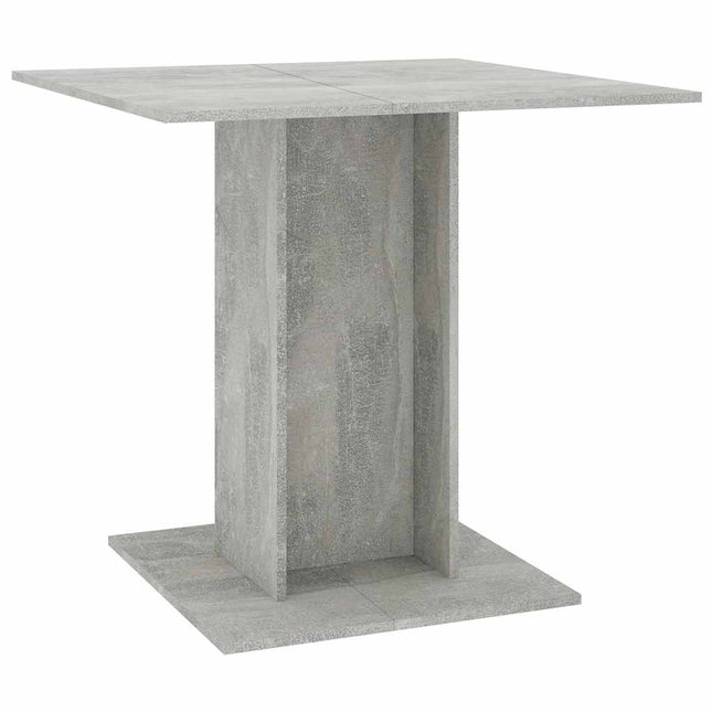 Tavolo da Pranzo Grigio Cemento 80x80x75 cm Legno Multistrato