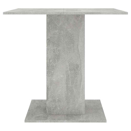 Tavolo da Pranzo Grigio Cemento 80x80x75 cm Legno Multistrato