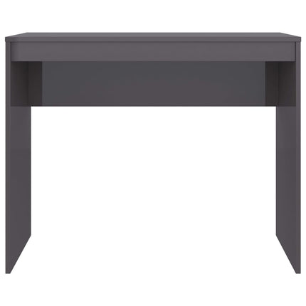 Scrivania Grigio Lucido 90x40x72 cm in Legno Multistrato