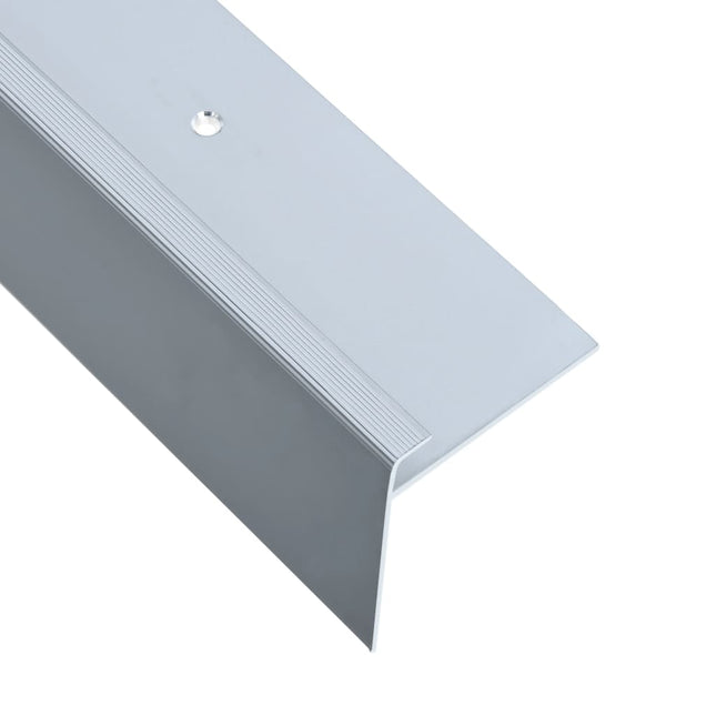 Profili a F per Gradini 15 pz in Alluminio 90 cm Argento