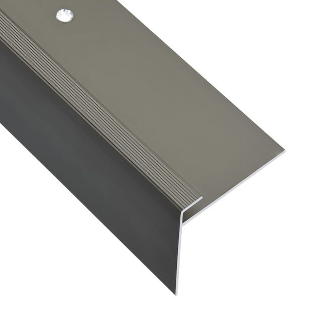 Profili a F per Gradini 15 pz in Alluminio 90 cm Marrone