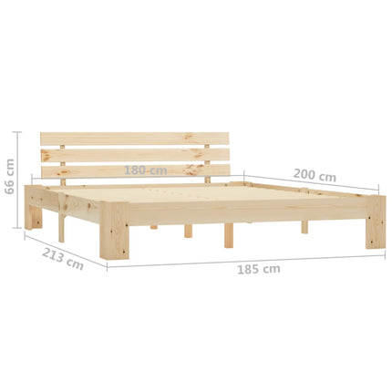 Giroletto senza Materasso 180x200 cm in Legno Massello di Pino