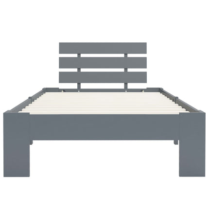 Giroletto senza Materasso Grigio 90x200 cm in Legno di Pino