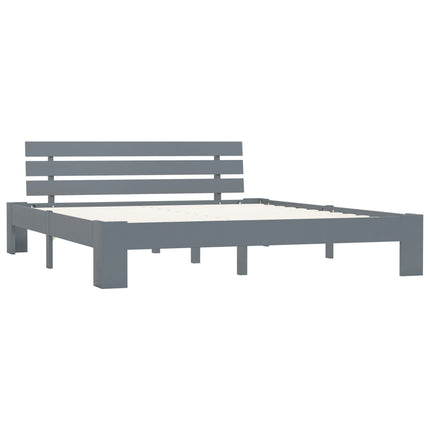 Giroletto senza Materasso Grigio 180x200 cm Legno Massello Pino
