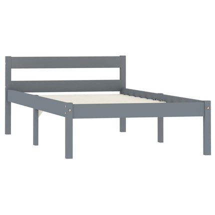 Giroletto senza Materasso Grigio 100x200 cm in Legno di Pino