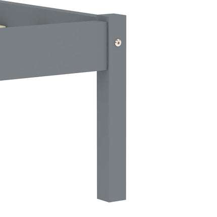 Giroletto senza Materasso Grigio 100x200 cm in Legno di Pino