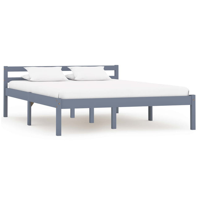 Giroletto senza Materasso Grigio 140x200 cm in Legno di Pino