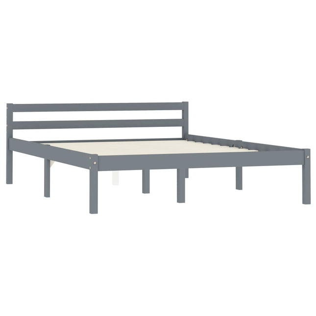 Giroletto senza Materasso Grigio 140x200 cm in Legno di Pino