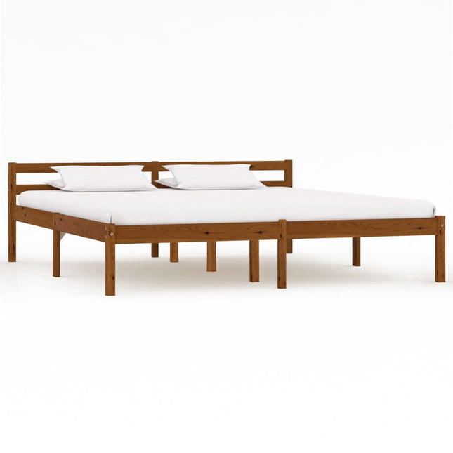Giroletto senza Materasso Ambrato 180x200 cm in Legno di Pino