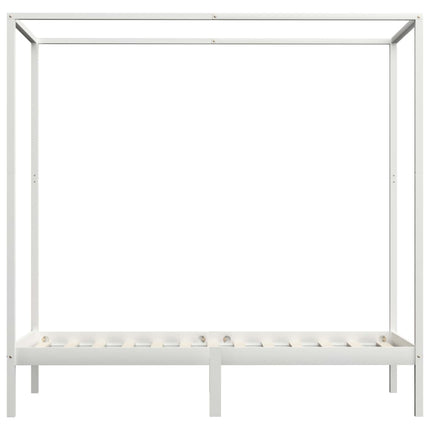 Giroletto con Baldacchino senza Materasso Bianco Pino 90x200 cm