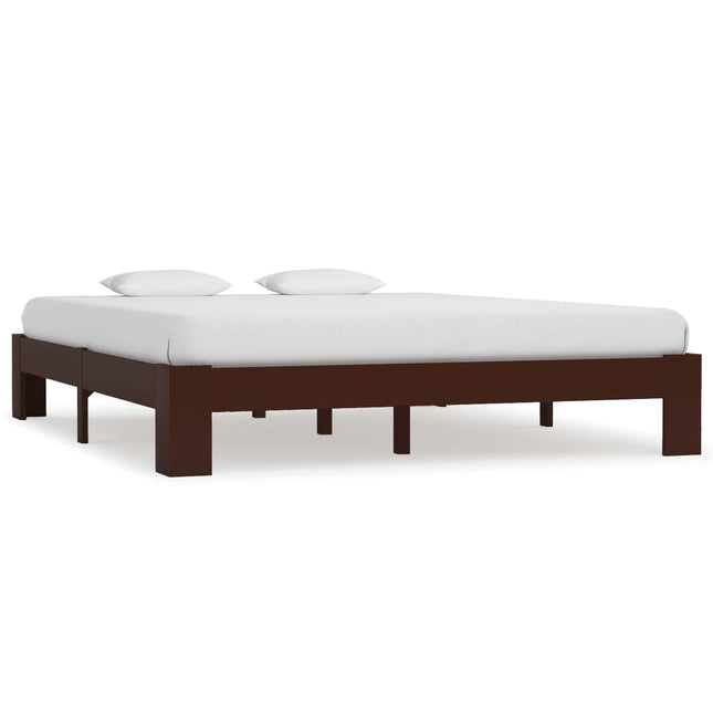 Giroletto senza Materasso Marrone Scuro 180x200 cm Legno Pino