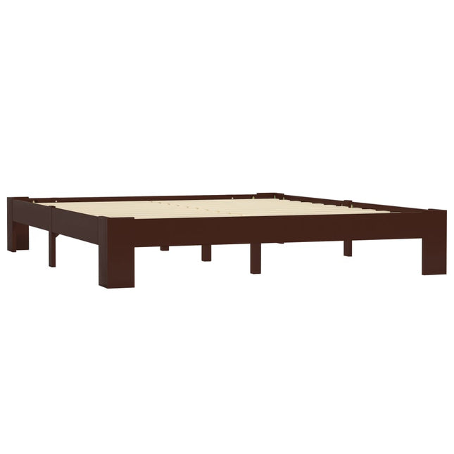 Giroletto senza Materasso Marrone Scuro 180x200 cm Legno Pino