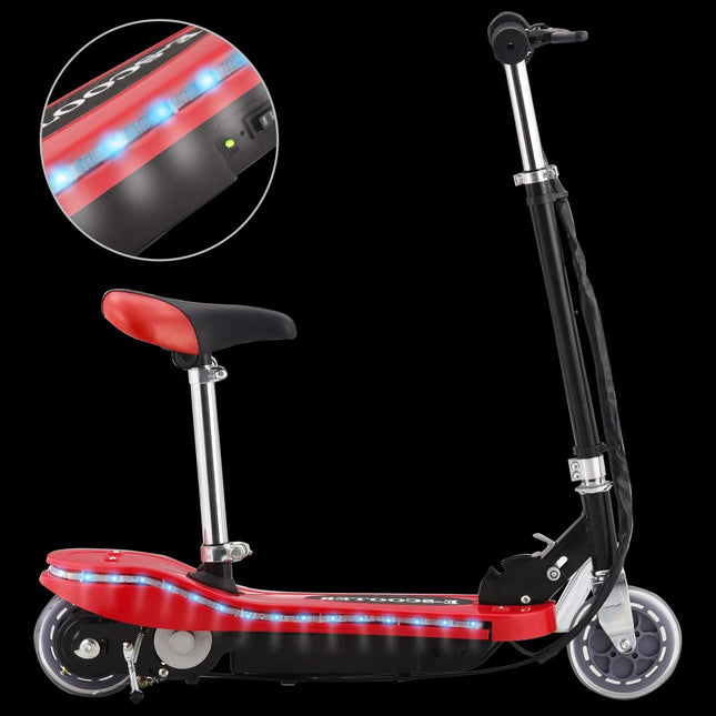 Monopattino con Sella e LED 120 W Rosso