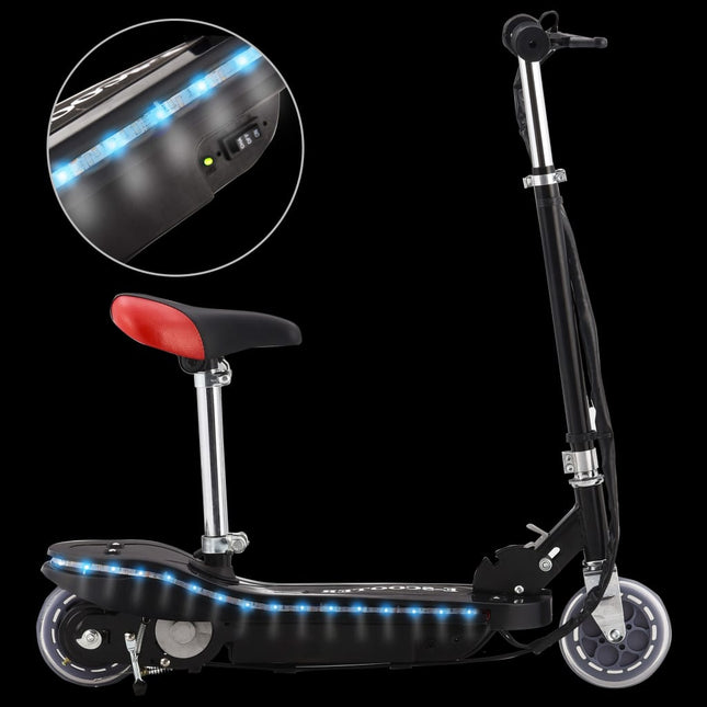 Monopattino con Sella e LED 120 W Nero
