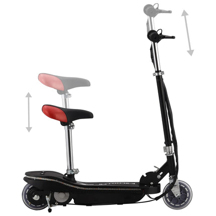 Monopattino con Sella e LED 120 W Nero
