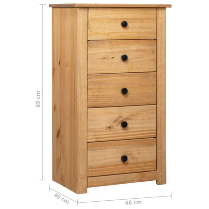 Credenza 46x40x89 cm in Legno Massello di Pino Panama Range