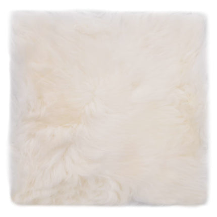 Cuscini per Sedie 2 pz Bianco 40x40cm in Vera Pelle di Montone