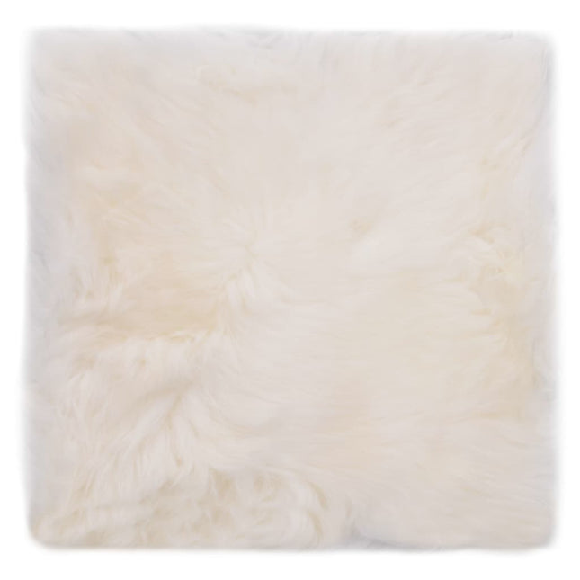 Cuscini per Sedie 2 pz Bianco 40x40cm in Vera Pelle di Montone