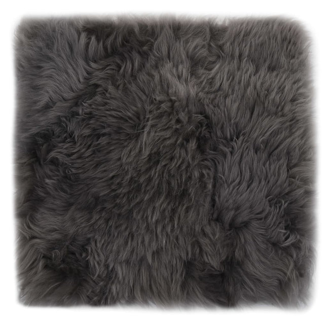 Cuscini Sedie 2 pz Grigio Chiaro 40x40cm Vera Pelle di Montone