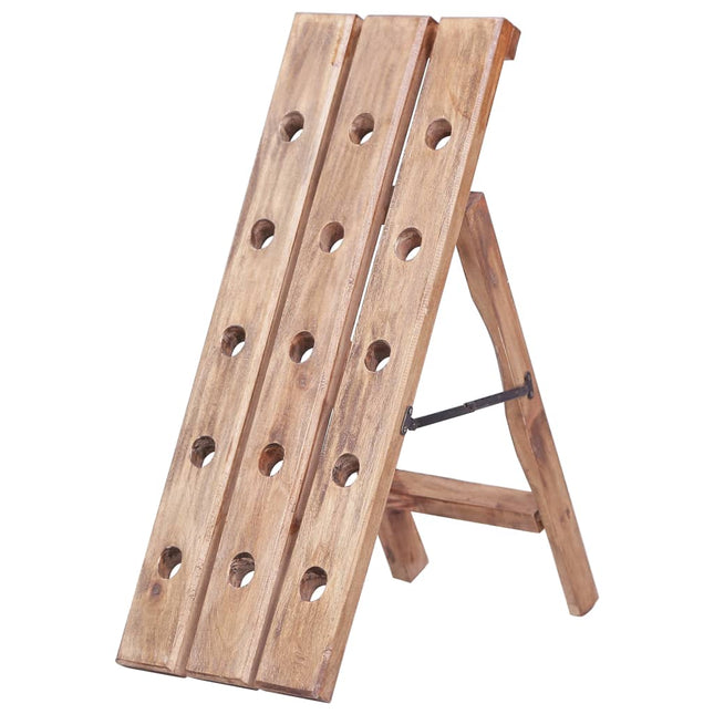 Portavini da 15 Bottiglie 26x50x70cm Legno Massello di Mogano