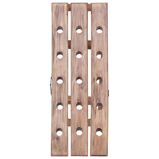 Portavini da 15 Bottiglie 26x50x70cm Legno Massello di Mogano