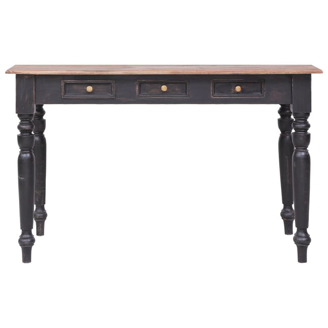 Scrivania con 3 Cassetti 117x57x75 cm Legno Massello di Mogano