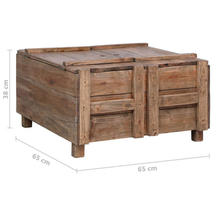 Tavolino da Salotto 65x65x38 cm in Legno Massello di Mogano