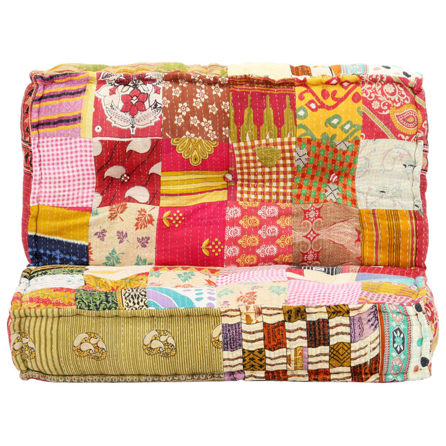 Pouf 100x100x20 cm in Tessuto Patchwork