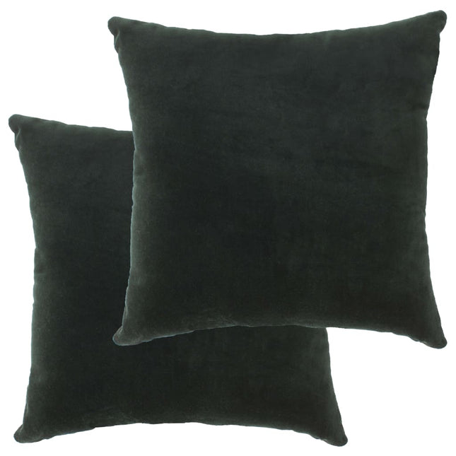 Cuscini in Velluto di Cotone 2 pz 45x45 cm Verde