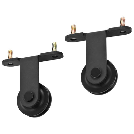 Kit di Binari per Porte Scorrevoli SKIEN 183 cm Acciaio Nero
