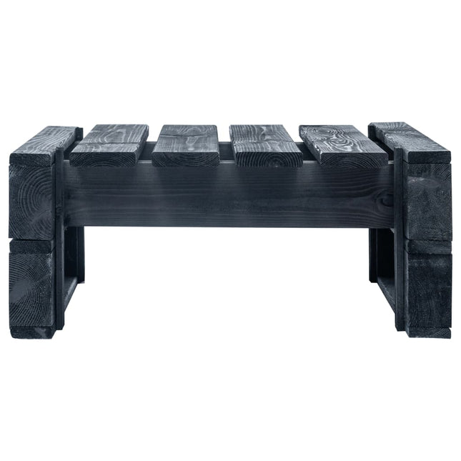 Ottomana da Giardino in Pallet in Legno Nero