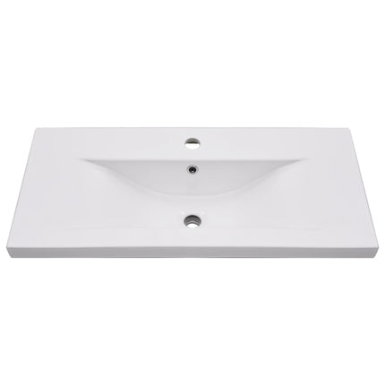 Lavabo da Incasso 81x39,5x18,5 cm in Ceramica Bianco