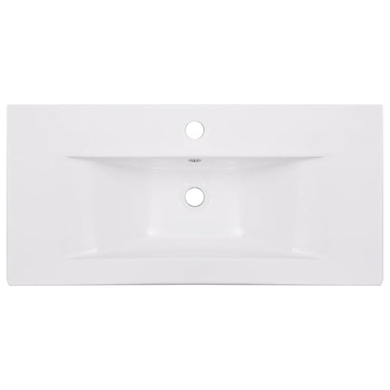 Lavabo da Incasso 81x39,5x18,5 cm in Ceramica Bianco
