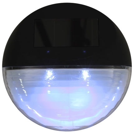 Lampade Solari da Parete da Esterno a LED 24 pz Rotonde Nere